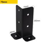 Heavy Duty Black Pergola Bolt Down Post Support | Wooden Post Corner Bolt Down Bracket