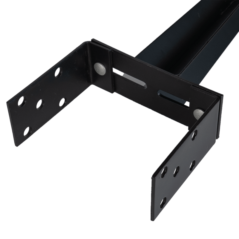 Heavy Duty Black Galvanised Adjustable Width Post Spike Support 60-150mm - 6x6" | Adjustable Fence Post Spike | Post Spike Bracket