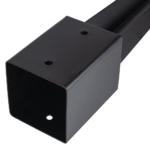 Heavy Duty Black Galvanised Pergola Post Spike – Fence Post Ground Anchor for Wooden Posts