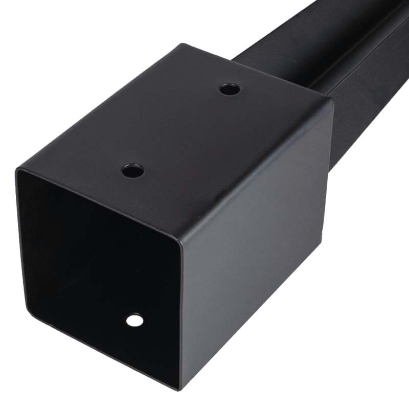 Heavy Duty Black Galvanised Pergola Post Spike – Fence Post Ground Anchor for Wooden Posts