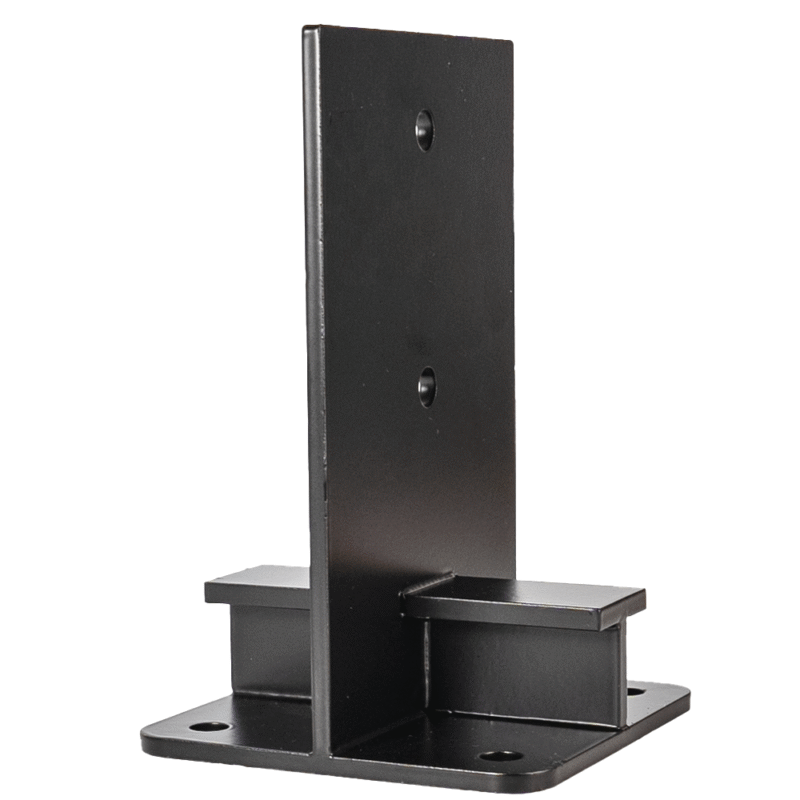 Heavy Duty Black Galvanised Internal Bolt Down Pergola Post Support – Internal Post Anchor Bracket Base for Fencing, Gazebos, Canopies & Outdoor Structures