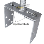 Heavy-Duty Galvanised Concrete-In Width Adjustable Pergola Post Support – Ground Anchor Foundation Foot Base for Timber Posts, Fencing, Gazebos & Outdoor Structures 60-200mm