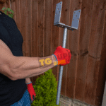 Heavy-Duty Galvanised Concrete-In Width Adjustable Pergola Post Support – Ground Anchor Foundation Foot Base for Timber Posts, Fencing, Gazebos & Outdoor Structures 60-200mm