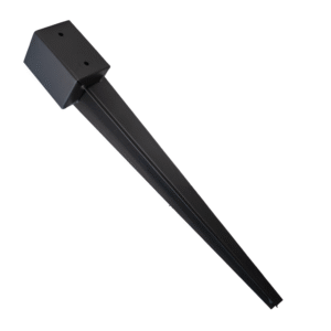 Heavy Duty Black Galvanised Pergola Post Spike – Fence Post Ground Anchor for Wooden Posts