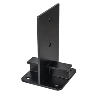 Heavy Duty Black Galvanised Internal Bolt Down Pergola Post Support – Internal Post Anchor Bracket Base for Fencing, Gazebos, Canopies & Outdoor Structures