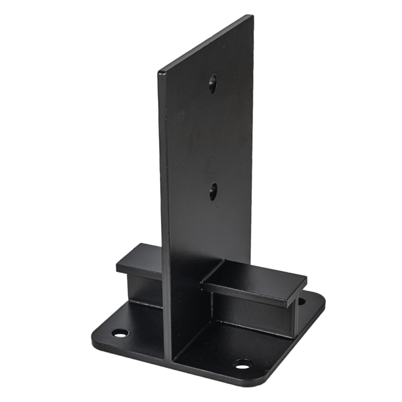 Heavy Duty Black Galvanised Internal Bolt Down Pergola Post Support – Internal Post Anchor Bracket Base for Fencing, Gazebos, Canopies & Outdoor Structures