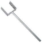 Heavy-Duty Galvanised Concrete-In Width Adjustable Pergola Post Support – Ground Anchor Foundation Foot Base for Timber Posts, Fencing, Gazebos & Outdoor Structures 60-200mm