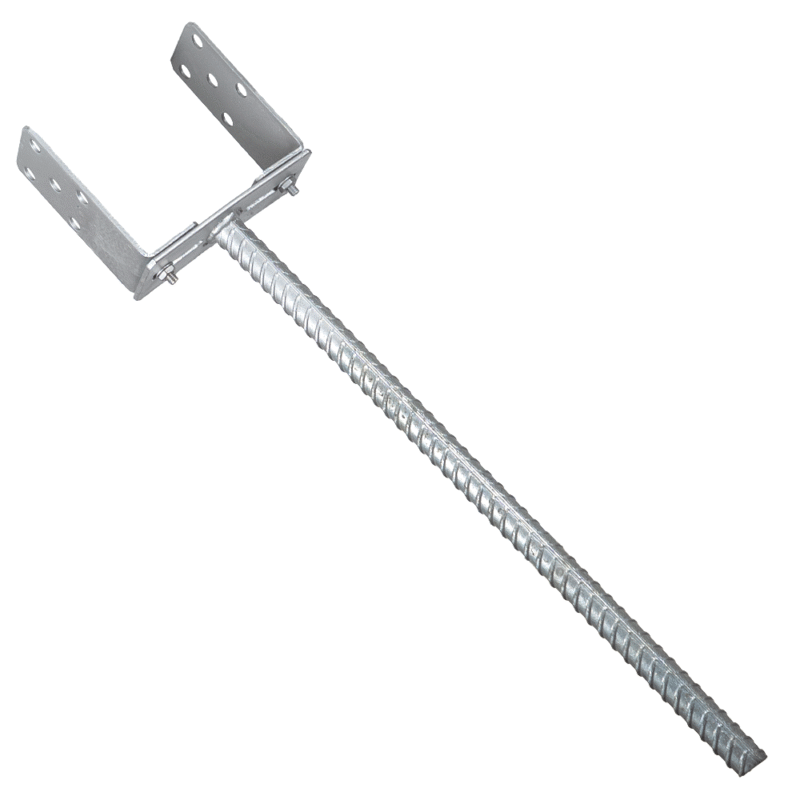 Heavy-Duty Galvanised Concrete-In Width Adjustable Pergola Post Support – Ground Anchor Foundation Foot Base for Timber Posts, Fencing, Gazebos & Outdoor Structures 60-200mm