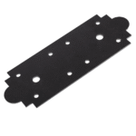 Heavy Duty Black Ornamental Repair Mending Bracket – 3mm Thick Flat Structural Metal Plate Connector - Jointing Plate
