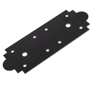 Heavy Duty Black Ornamental Repair Mending Bracket – 3mm Thick Flat Structural Metal Plate Connector - Jointing Plate