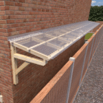 Complete Self-Assembly Arcadia Canopy Kit with Corrugated Roofing for Walkways, Over the Door and Storage Shelters