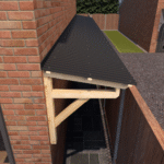 Complete Self-Assembly Arcadia Canopy Kit with Corrugated Roofing for Walkways, Over the Door and Storage Shelters