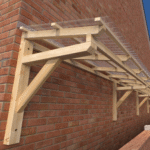 Complete Self-Assembly Arcadia Canopy Kit with Corrugated Roofing for Walkways, Over the Door and Storage Shelters