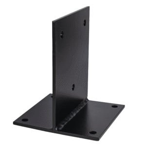 Heavy Duty Black Galvanised Internal Bolt Down Pergola Post Support – Internal Post Bracket Ground Anchor for Outdoor Structures
