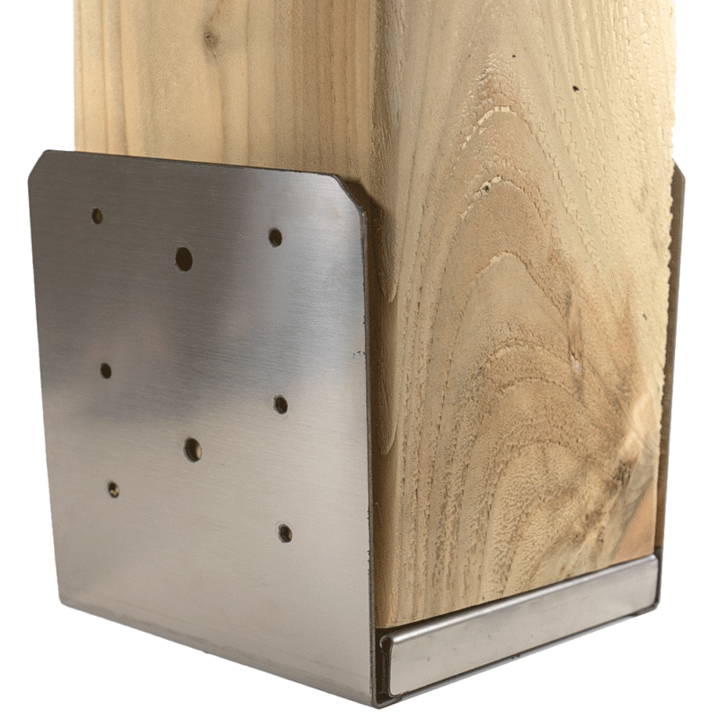 Stainless Steel Bolt Down Pergola Post Support With A Spacer | Post Bracket | Anchor Plate