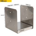 Stainless Steel Bolt Down Pergola Post Support With A Spacer | Post Bracket | Anchor Plate