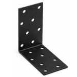 Heavy Duty Black Galvanised Steel Corner Angle Bracket – Timber Joining & Reinforcement Brace 80x80x40mm