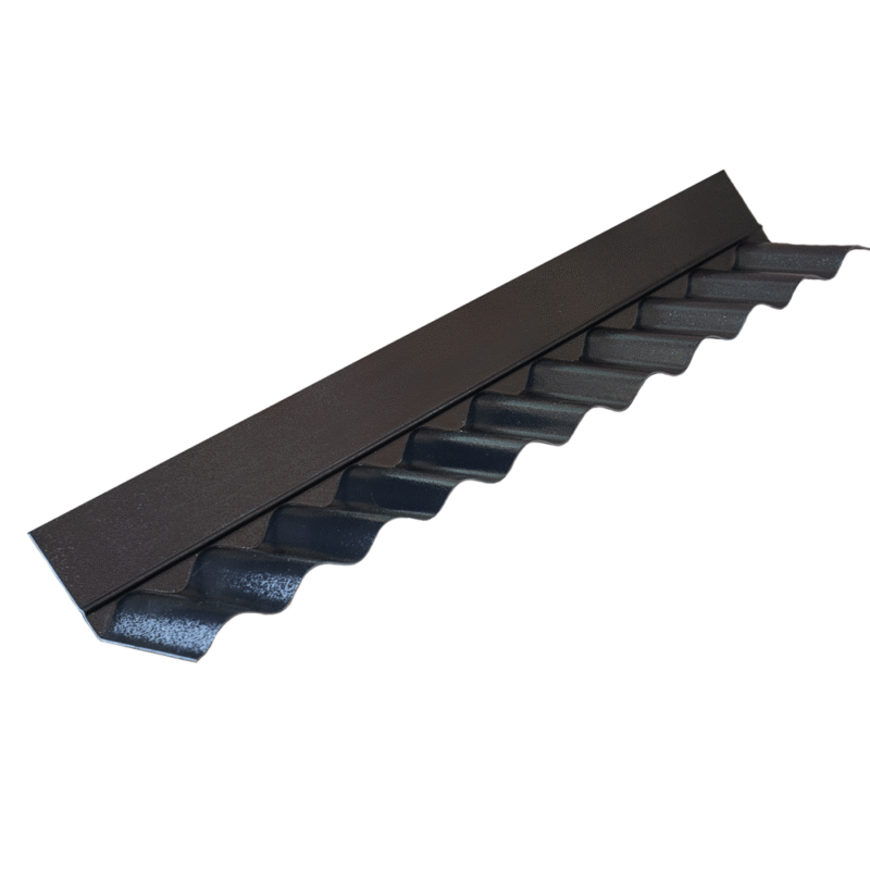 Black PVC Wall Flashing for CorruPlast® Corrugated Roofing Sheets – Profile 76/18 - 836mm