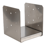 Stainless Steel Bolt Down Pergola Post Support With A Spacer | Post Bracket | Anchor Plate