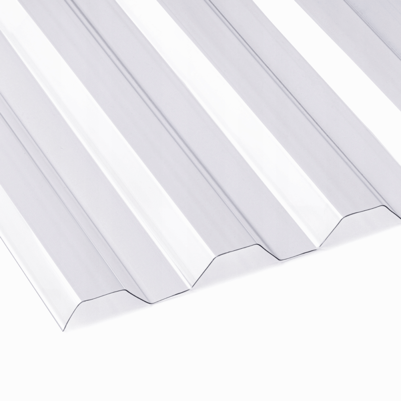 GrecaPlex® Clear Polycarbonate Corrugated Roofing Panels – Transparent Roofing Sheets for Pergolas, Sheds, Carports & Canopies - UV Protected