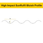 High Impact SunRuf® Bluish Polycarbonate Corrugated Roofing Sheets – UV Filter – Stormproof
