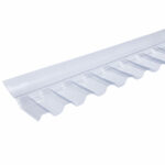 Clear PVC Greca 76/10mm wall flashing for corrugated roofing sheets