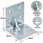 Heavy Duty Galvanised Reinforced Angle Brackets