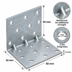 Heavy Duty Galvanised Reinforced Angle Brackets