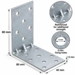 Heavy Duty Galvanised Reinforced Angle Brackets